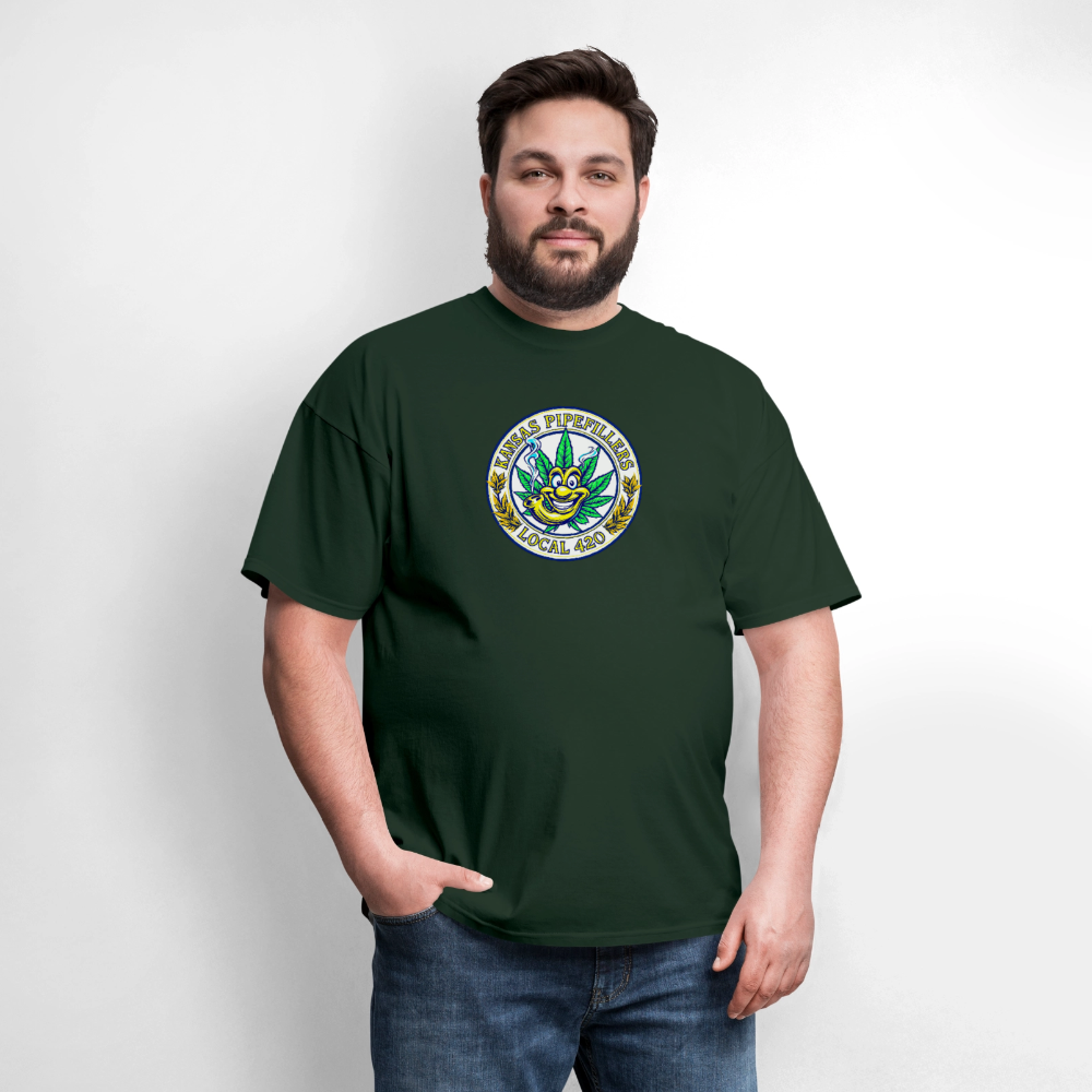 KANSAS PIPEFILLERS LOCAL 420 Men's T-Shirt - forest green