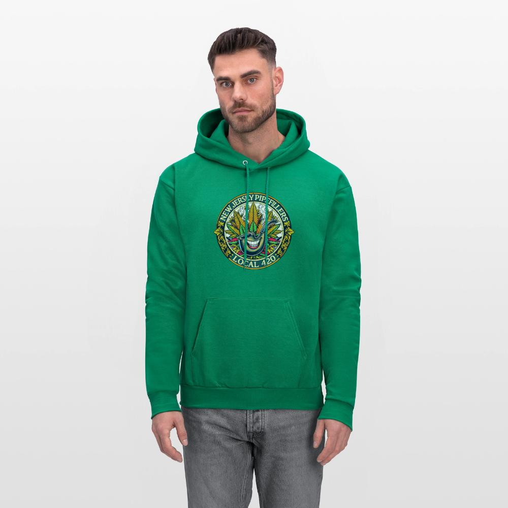 NEW JERSEY PIPEFILLERS LOCAL 420 Men's Hoodie - kelly green