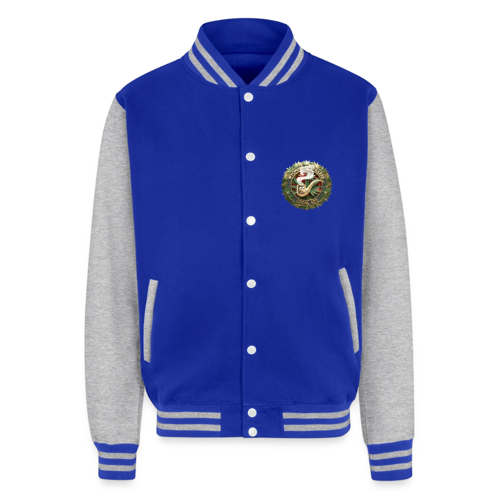 WYOMING PIPEFILLERS LOCAL 420 / 4 EMBLEM Unisex College Sweat Jacket - royal/heather grey