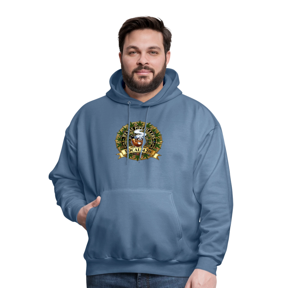 TEXAS PIPEFILLERS LOCAL 420 Men's Hoodie - denim blue