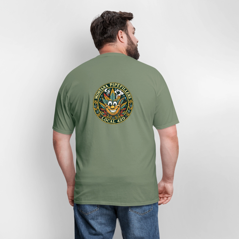 MONTANA PIPEFILLERS LOCAL 420 F/B DESIGN Men's T-Shirt - military green
