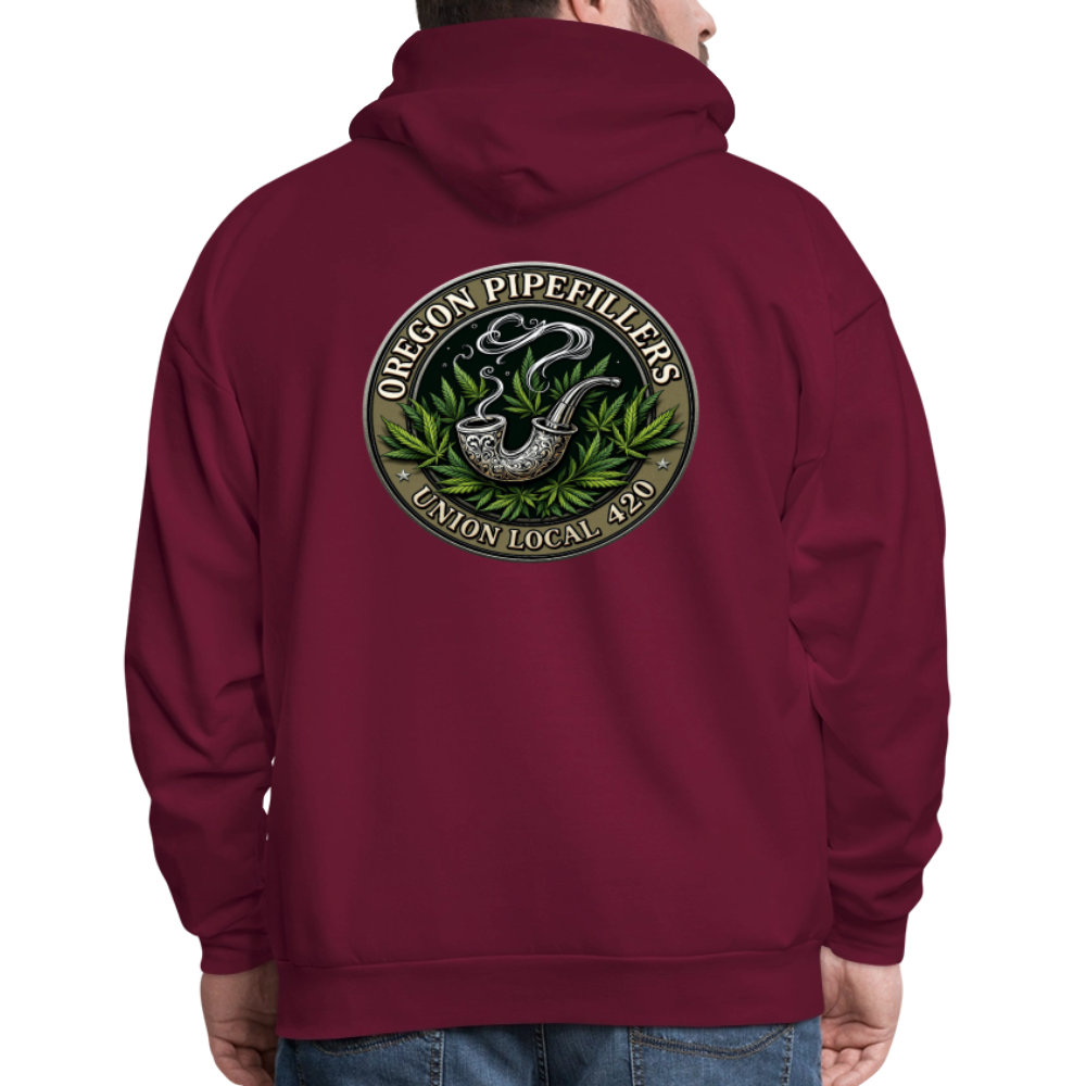 OREGON PIPEFILLERS UNION LOCAL 420 Men's Hoodie - burgundy