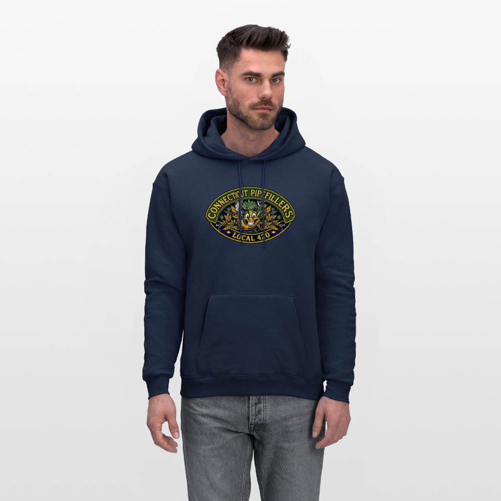 CONNECTICUT PIPEFILLERD LOCAL 420 F/B DESIGN Men's Hoodie - navy