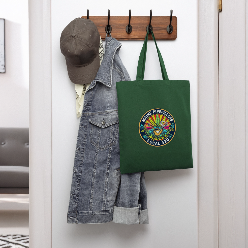 MAINE PIPEFILLERS LOCAL 420 Tote Bag - forest green