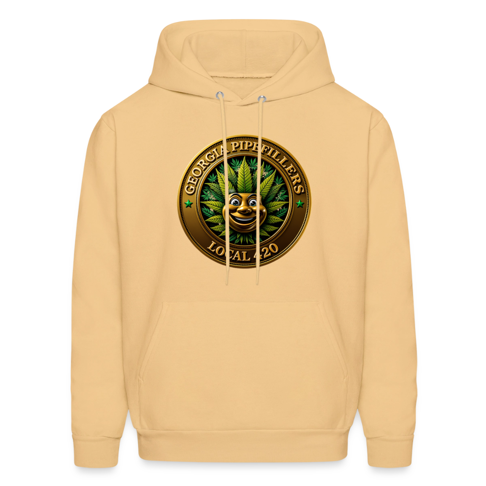 GEORGIA PIPEFILLERS LOCAL 420 F/B DESIGN Men's Hoodie - light gold 