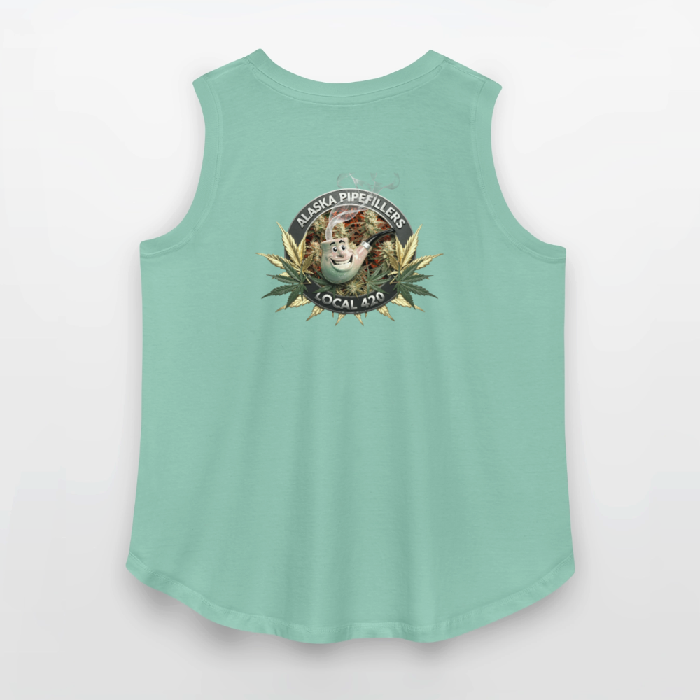 ALASKA  PIPEFILLERS LOCAL 420 F/B DESIGN Women's Curvy Relaxed Tank Top - saltwater