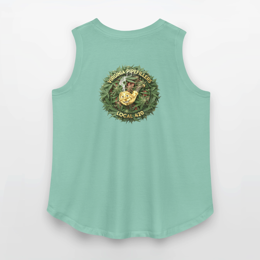 VIRGINIA PIPEFILLERS LOCAL 420 F/B DESIGN Women's Curvy Relaxed Tank Top - saltwater