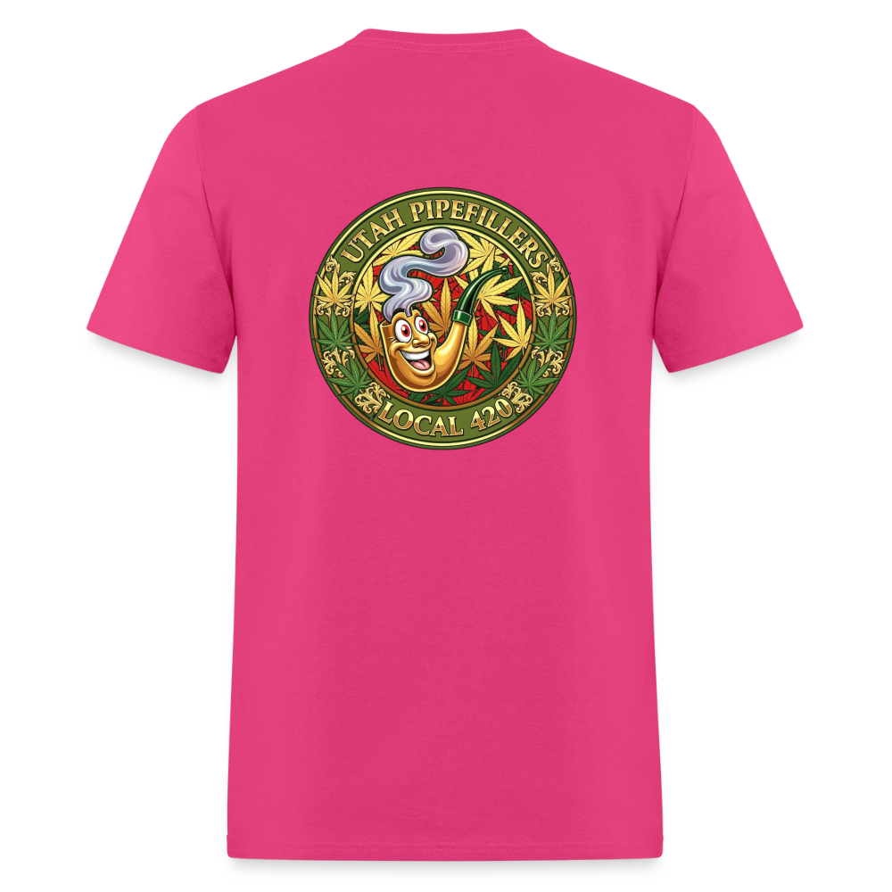 UTAH PIPEFILLERS LOCAL 420 F/B DESIGN Men's T-Shirt - fuchsia