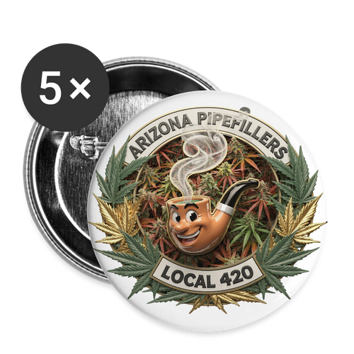ARIZONA  PIPEFILLERS LOCAL 420 Union Buttons small 1'' (5-pack) - white
