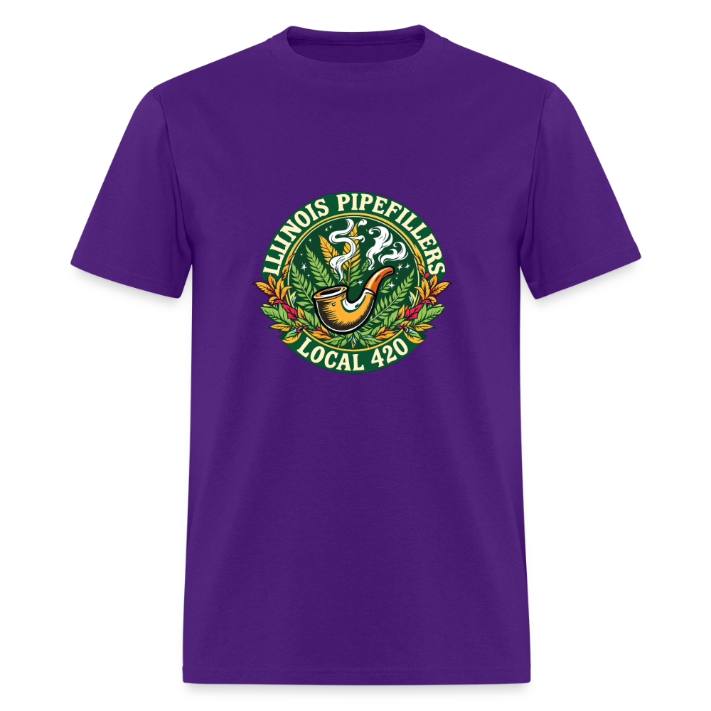 ILLINOIS PIPEFILLERS LOCAL 420 Men's T-Shirt - purple