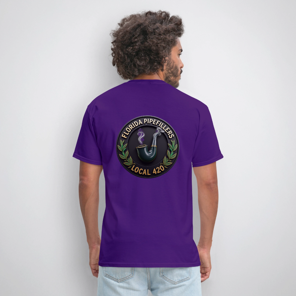 FLORIDA PIPEFILLERS LOCAL 420 F/B DESIGN Men's T-Shirt - purple
