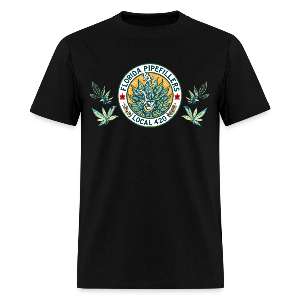 FLORIDA PIPEFILLERS LOCAL 420 F/B DESIGN Men's T-Shirt - black