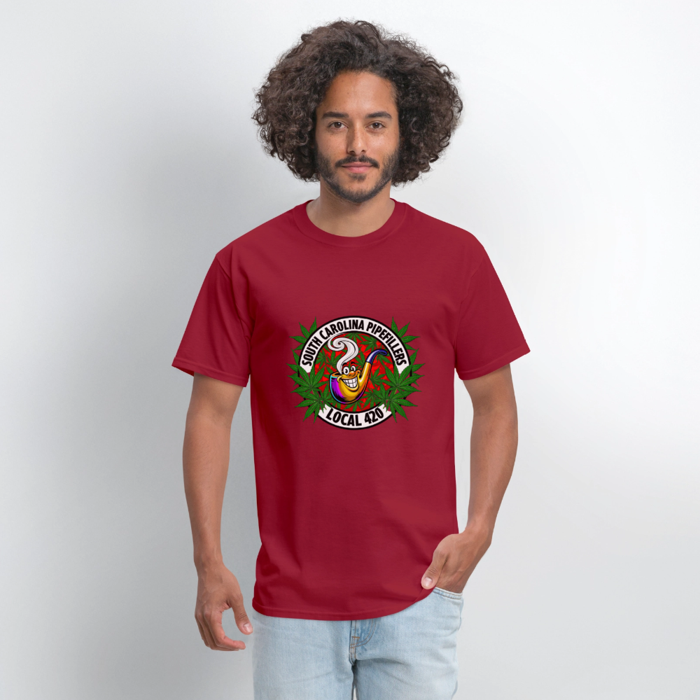 SOUTH CAROLINA PIPEFILLERS LOCAL 420 F/B DESIGN Men's T-Shirt - true red