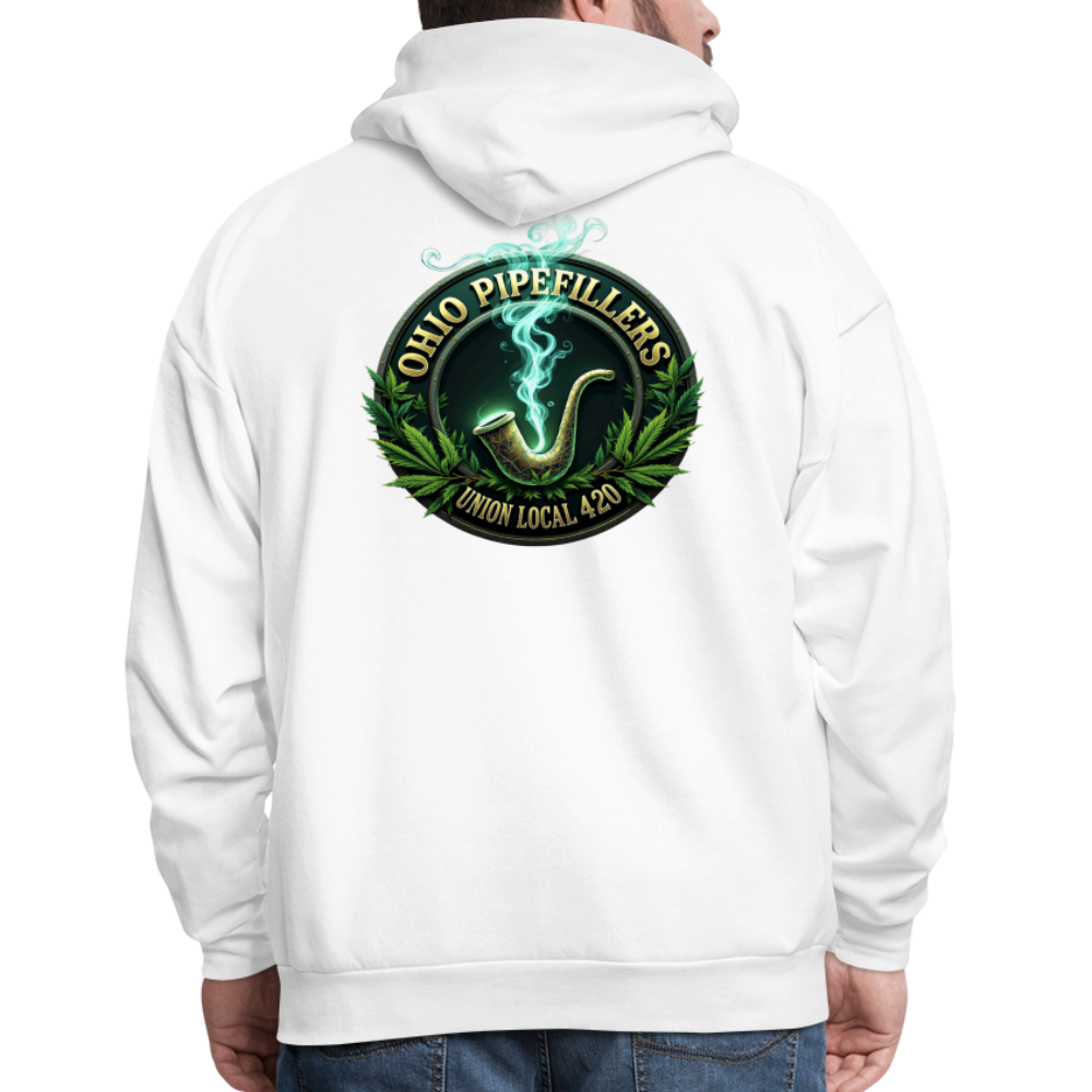 OHIO PIPEFILLERS UNION LOCAL 420 F/B DESIGNS Men's Hoodie - white