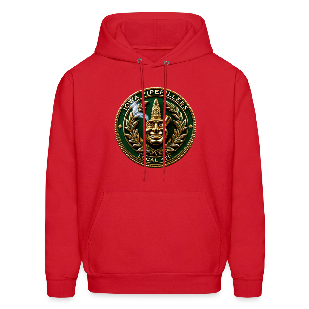 IOWA PIPEFILLERS LOCAL 420 F/B DESIGN Men's Hoodie - red