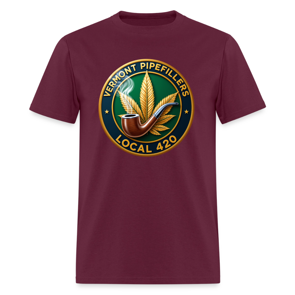 VERMONT PIPEFILLERS LOCAL 420 Men's T-Shirt - burgundy