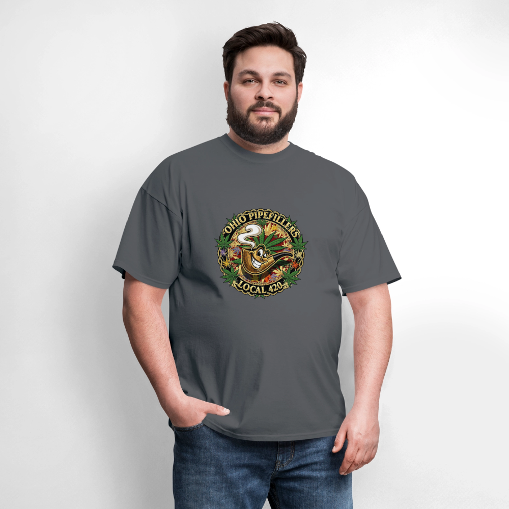 OHIO PIPEFILLERS LOCAL 420 Men's T-Shirt - charcoal