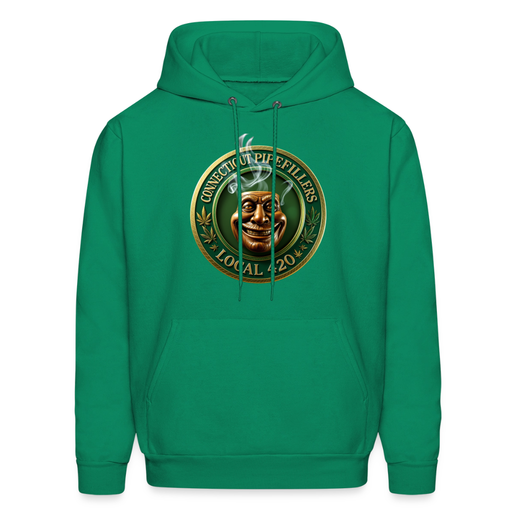 CONNECTICUT PIPEFILLERS LOCAL 420 F/B DESIGN Men's  Hoodie - kelly green