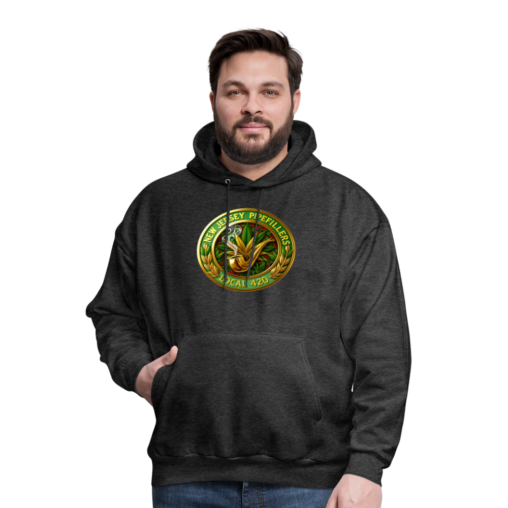 NEW JERSEY PIPEFILLERS LOCAL 420 Men's Hoodie - charcoal grey