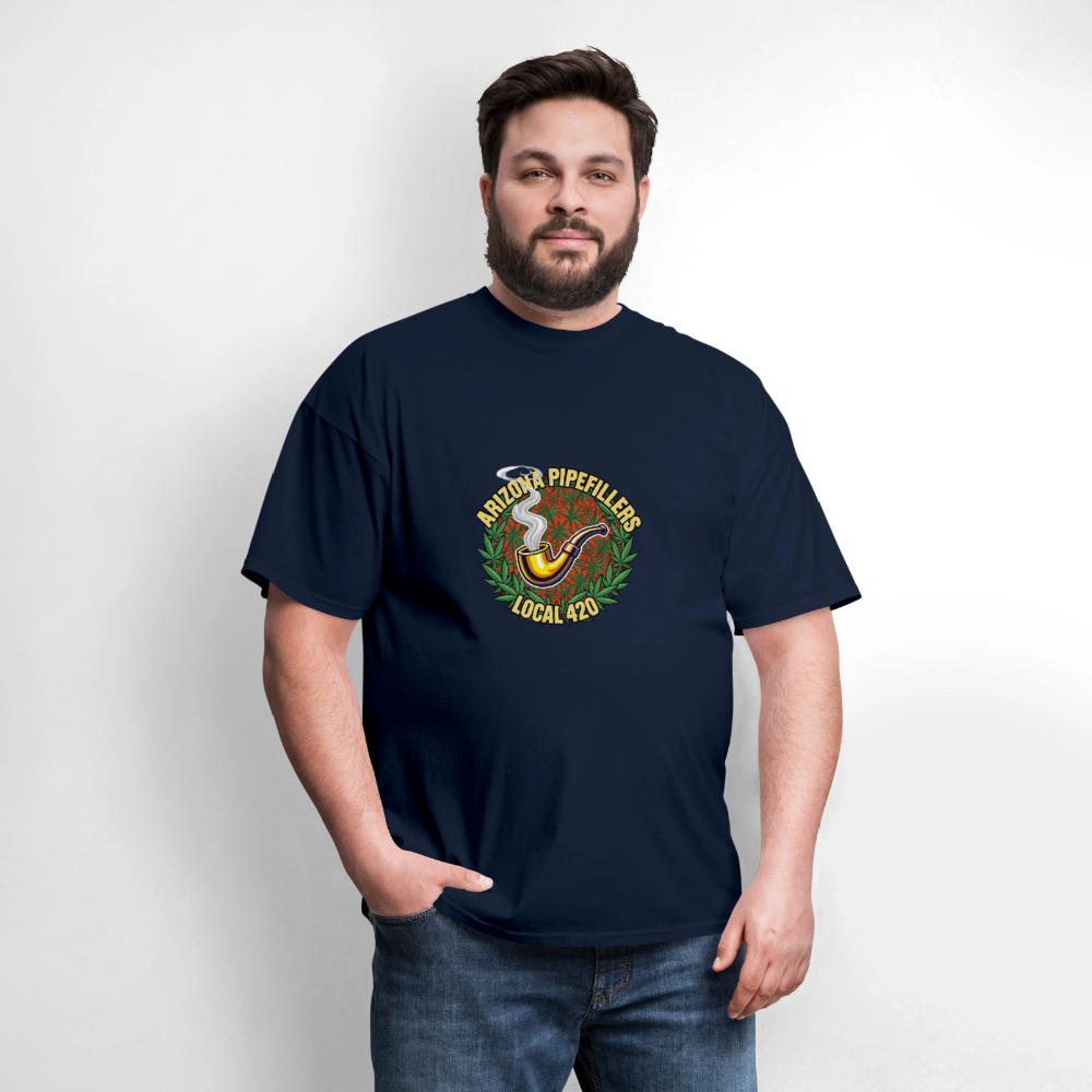ARIZONA PIPEFILLERS LOCAL 420  F/B DESIGN Men's T-Shirt - navy