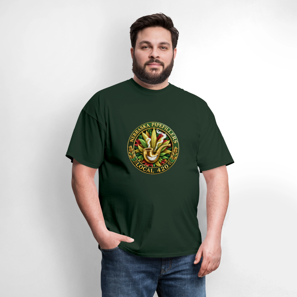 NEBRASKA PIPEFILLERS LOCAL 420 Men's T-Shirt - forest green