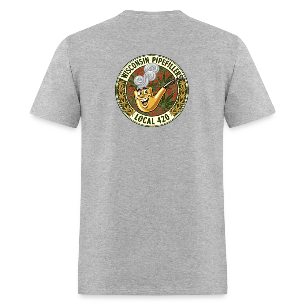 WISCONSIN PIPEFILLERS LOCL 420 F/B DESIGN Men's T-Shirt - heather gray