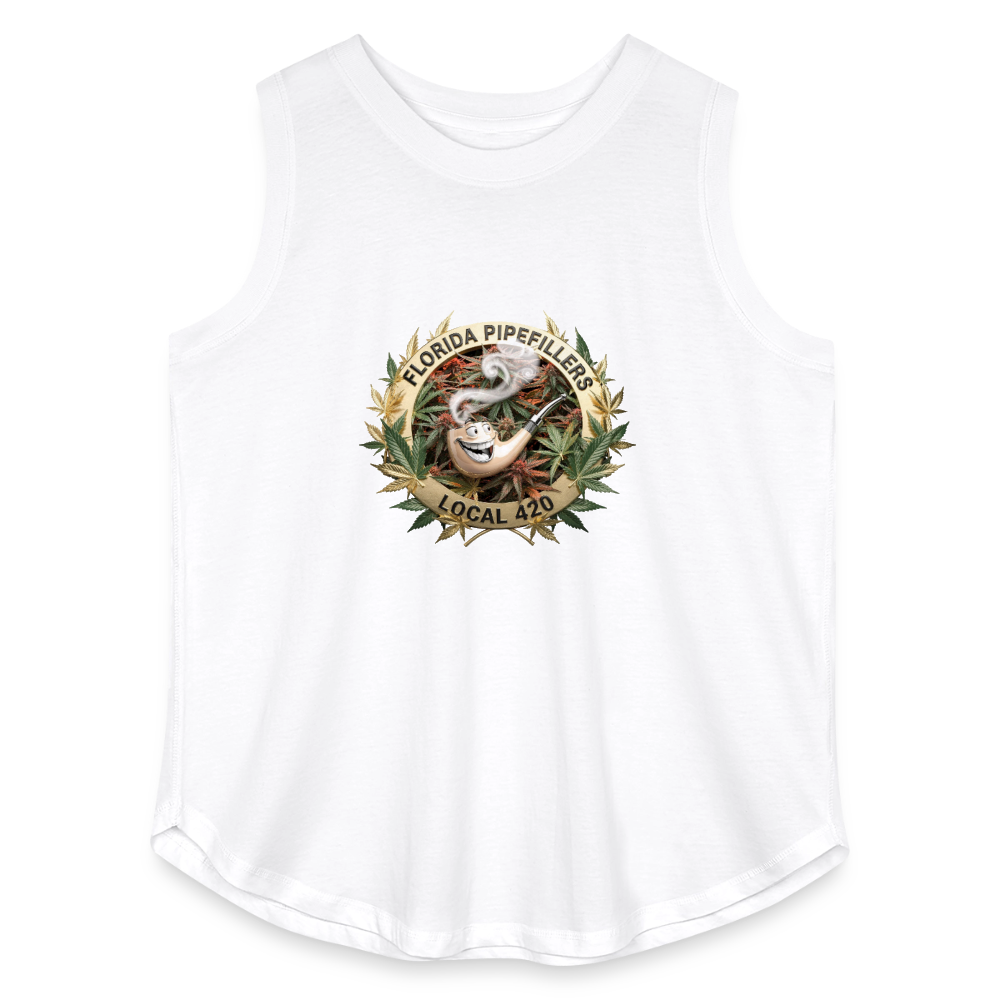 FLORIDA PIPEFILLERS LOCAL 420 F/B DESIGN Women's Curvy Relaxed Tank Top - white