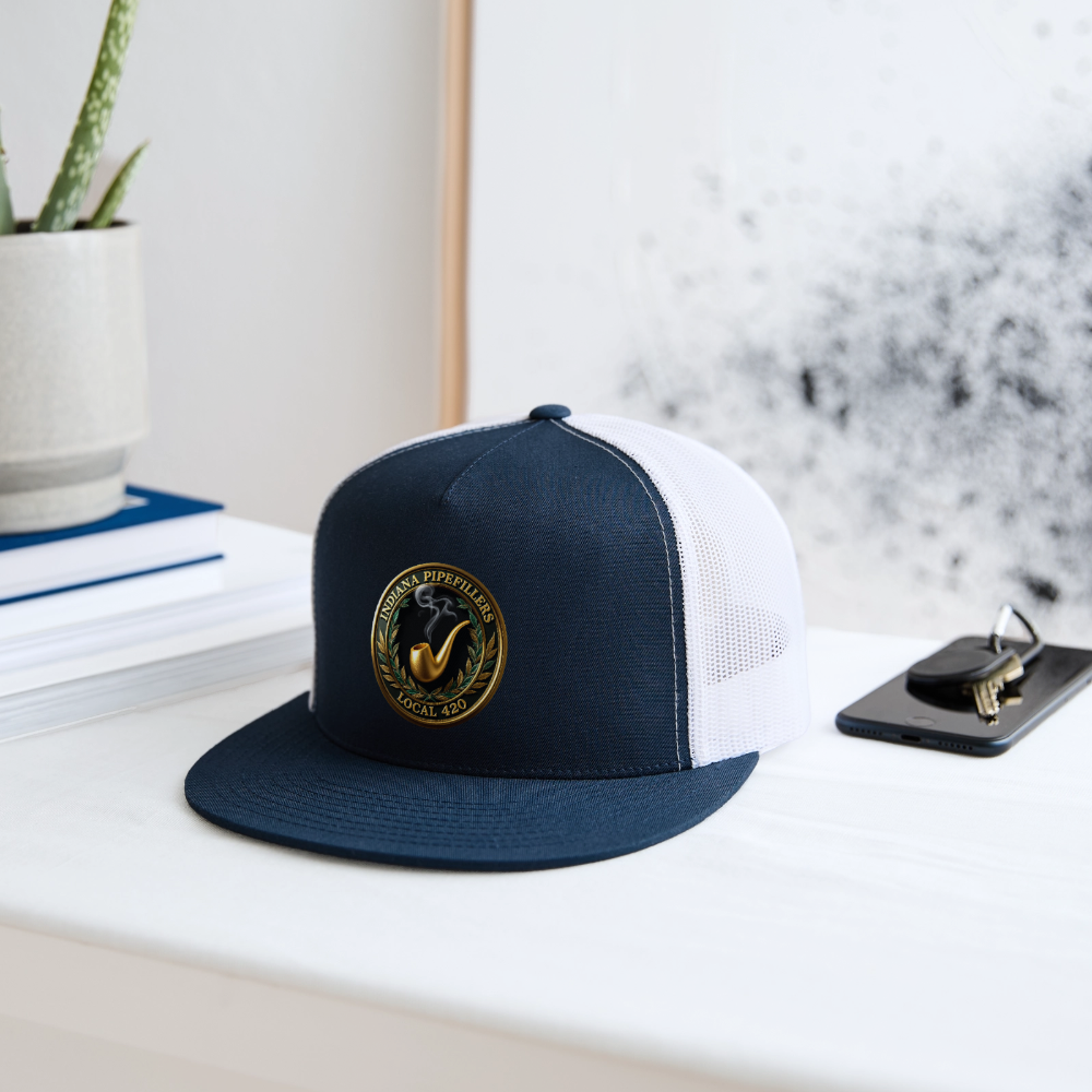 INDIANA PIPEFILLERS LOCAL 420 Trucker Hat - navy/white
