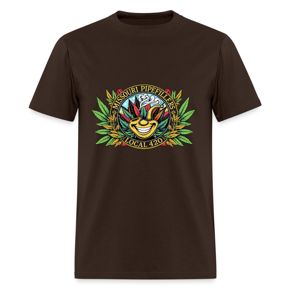 MISSOURI PIPEFILLERS LOCAL 420 Dog Bandana Men's T-Shirt - brown