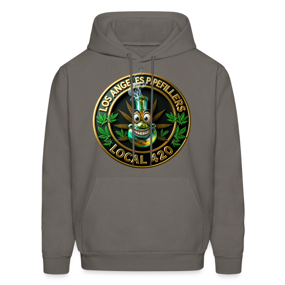 LOS ANGLES PIPEFILLERS LOCAL 420 Men's Hoodie - asphalt gray
