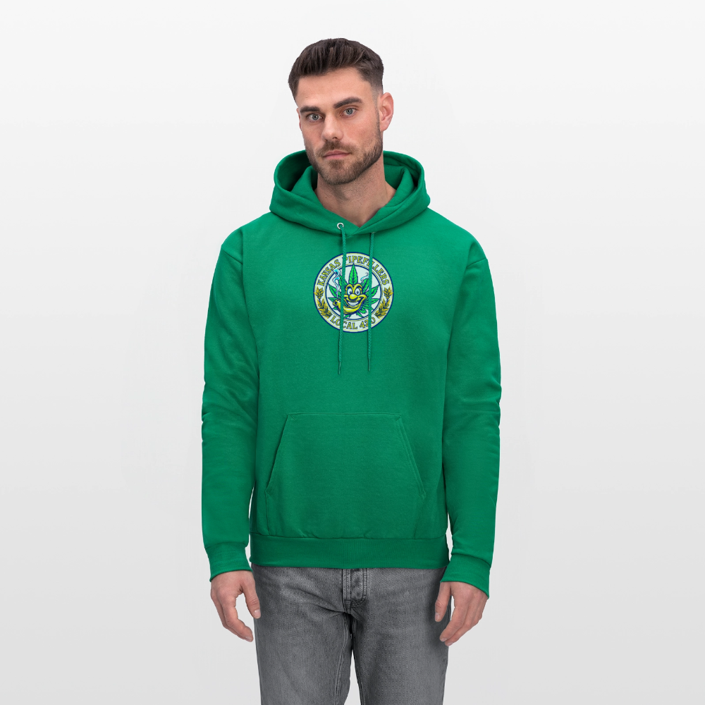 KANSAS PIPEFILLERS LOCAL 420 F/B DESIGNS  Men's Hoodie - kelly green