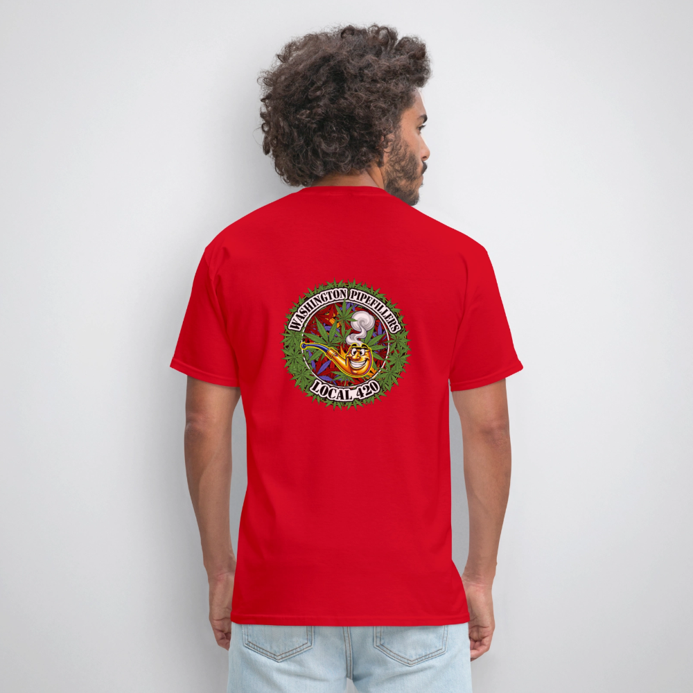 WASHINGTON PIPEFILLERS LOCAL 420 F/B DESIGN Men's T-Shirt - red