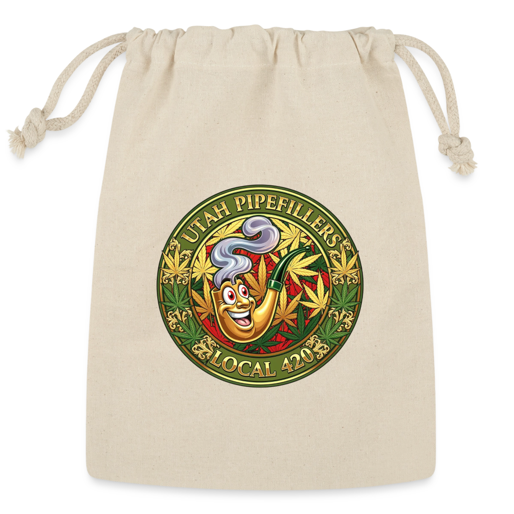 UTAH PIPEFILLERS LOCAL 420 Reusable Gift Bag - Natural