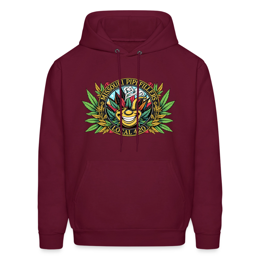 MISSOURI PIPEFILLERS LOCAL 420  F/B DESIGNS Men's Hoodie - burgundy