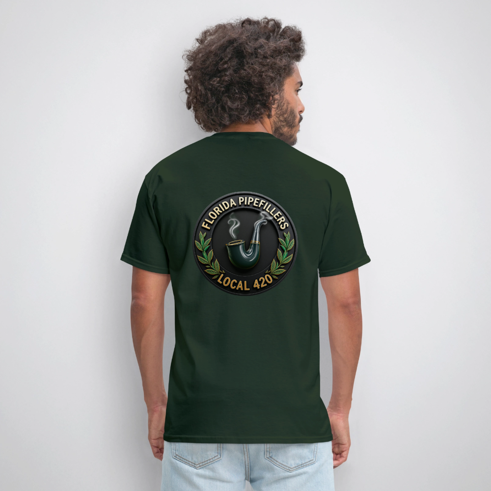 FLORIDA PIPEFILLERS LOCAL 420 F/B DESIGN Men's T-Shirt - forest green