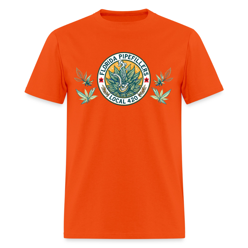 FLORIDA PIPEFILLERS LOCAL 420 F/B DESIGN Men's T-Shirt - orange
