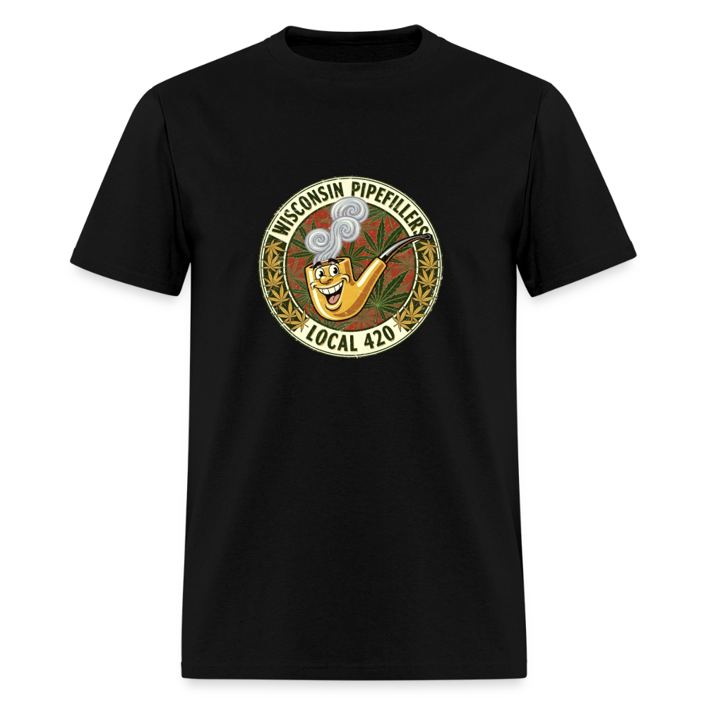 WISCONSIN PIPEFILLERS LOCL 420 F/B DESIGN Men's T-Shirt - black
