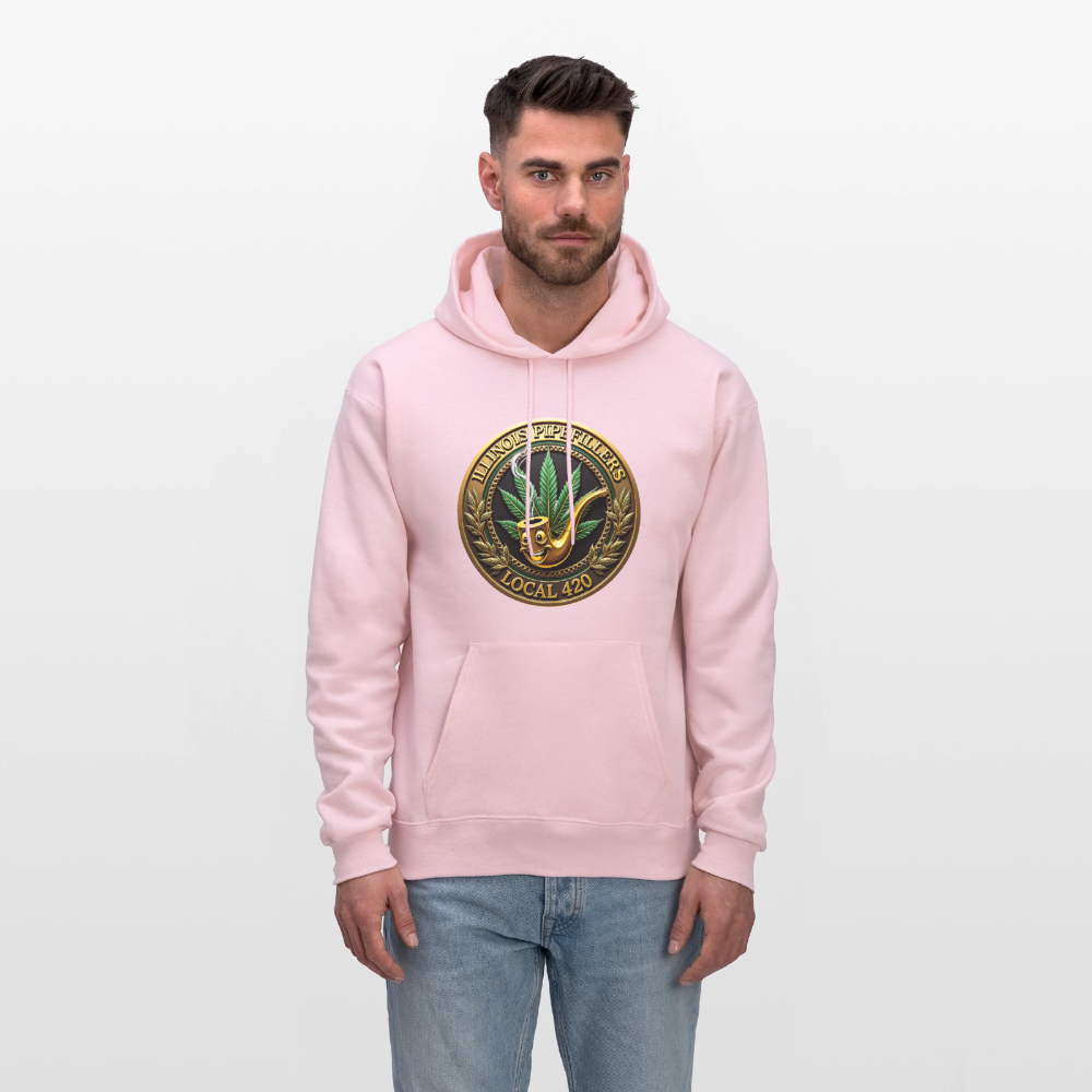 ILLINOIS PIPEFILLERS LOCAL 420 F/B DESIGN Men's Hoodie - pale pink