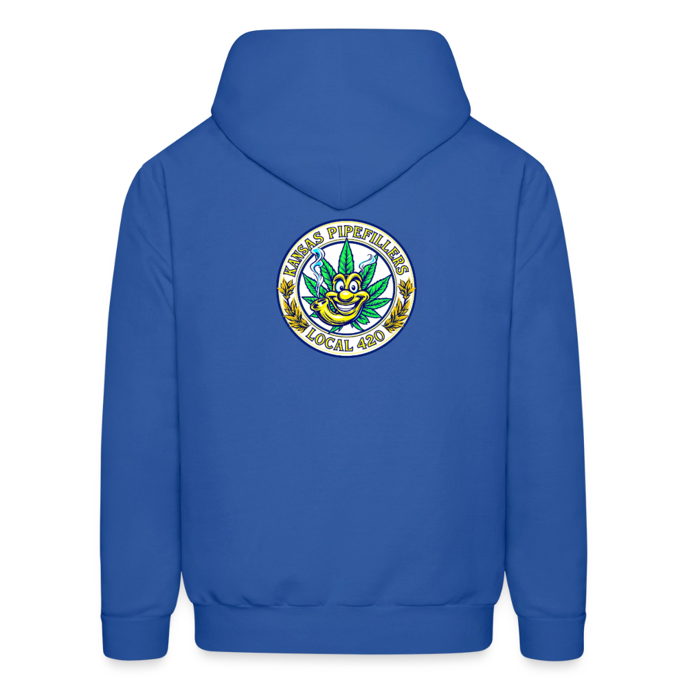 KANSAS PIPEFILLERS LOCAL 420 F/B DESIGNS  Men's Hoodie - royal blue