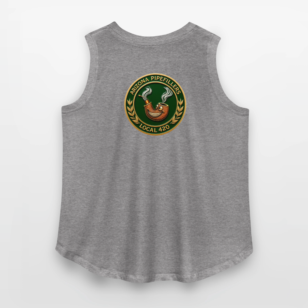 ARIZONIA PIPEFILLERS LOCAL 420 F/B DESIGN Women's Curvy Relaxed Tank Top - granite heather 