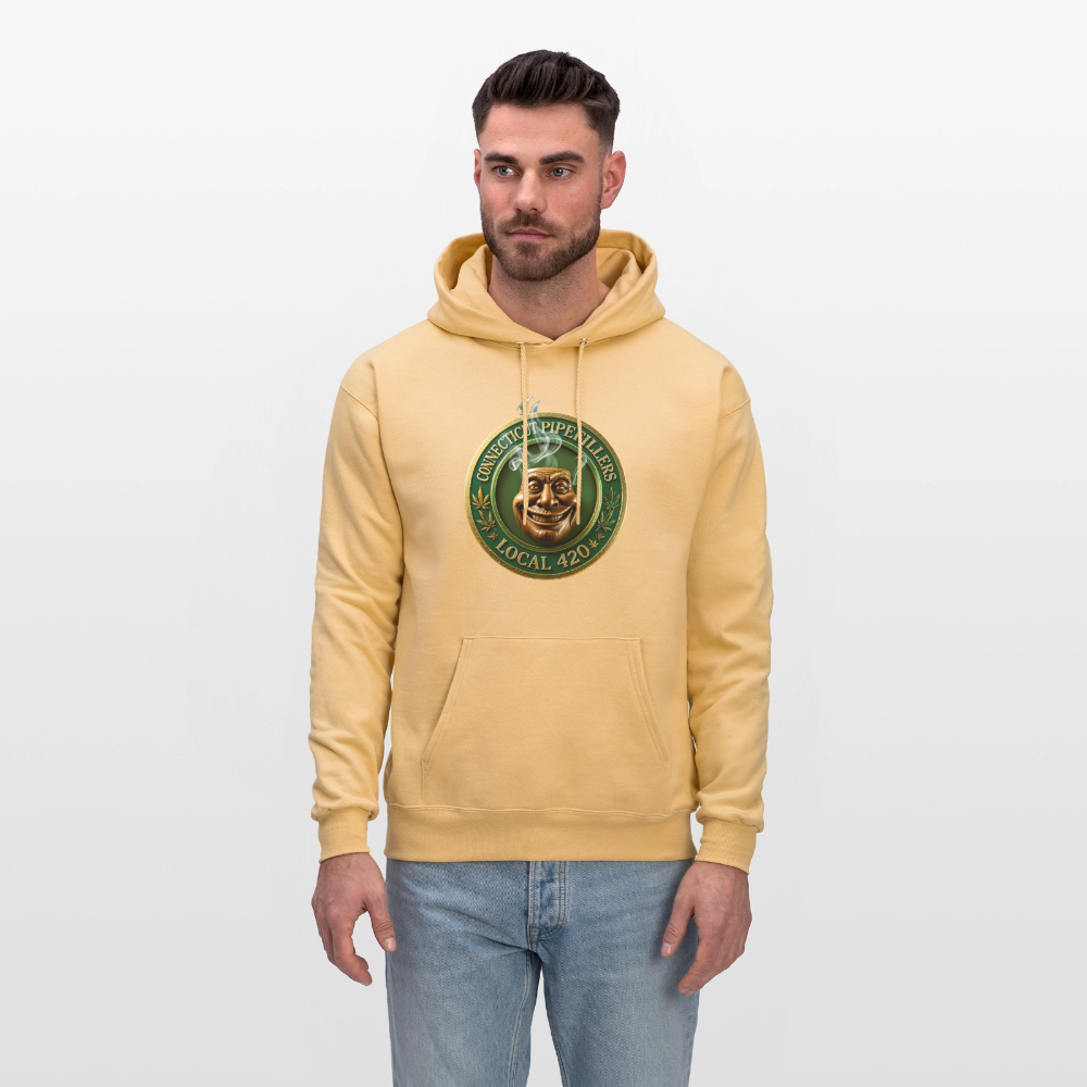 CONNECTICUT PIPEFILLERS LOCAL 420 F/B DESIGN Men's  Hoodie - light gold 