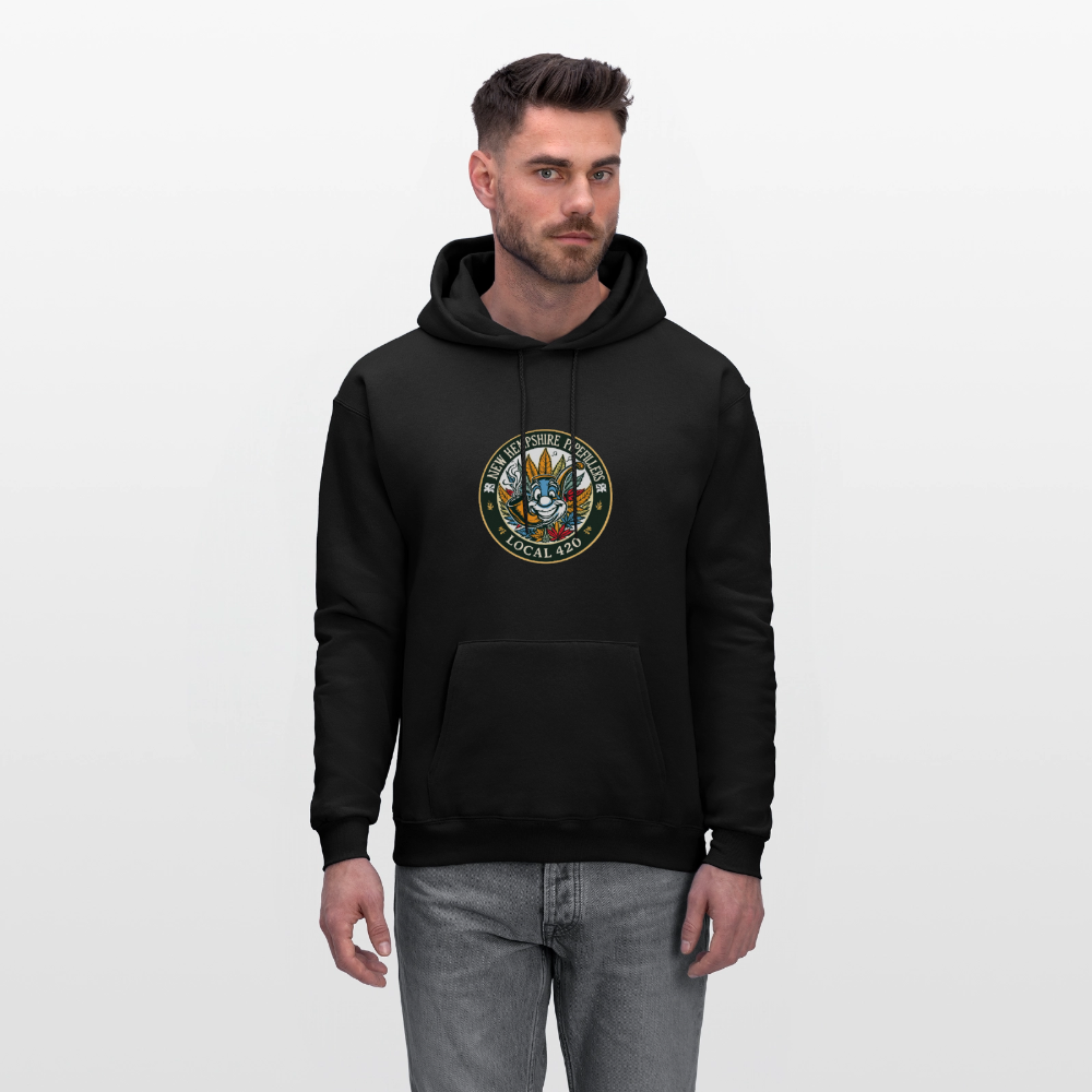NEW HEMPSHIRE PIPEFILLERS LOCAL 420 2 EMBLEM Men's Hoodie - black