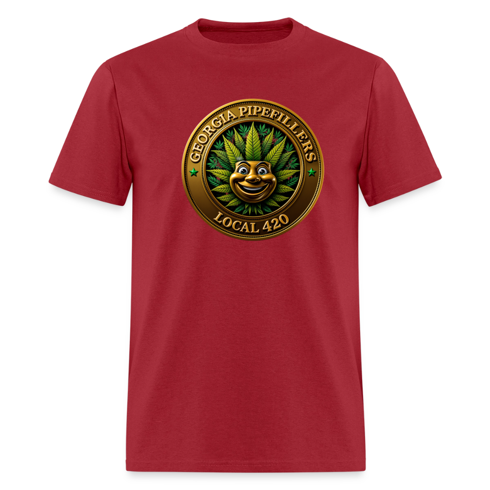 GEORGIA PIPEFILLERS LOCAL 420 F/B DESIGN  Men's T-Shirt - true red