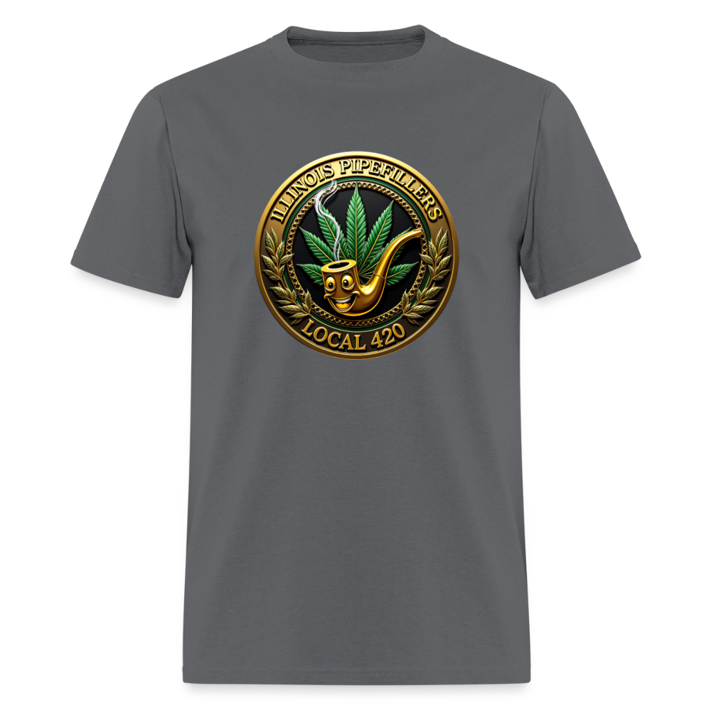 ILLINOIS PIPEFILLERS LOCAL 420 Men's T-Shirt | - charcoal