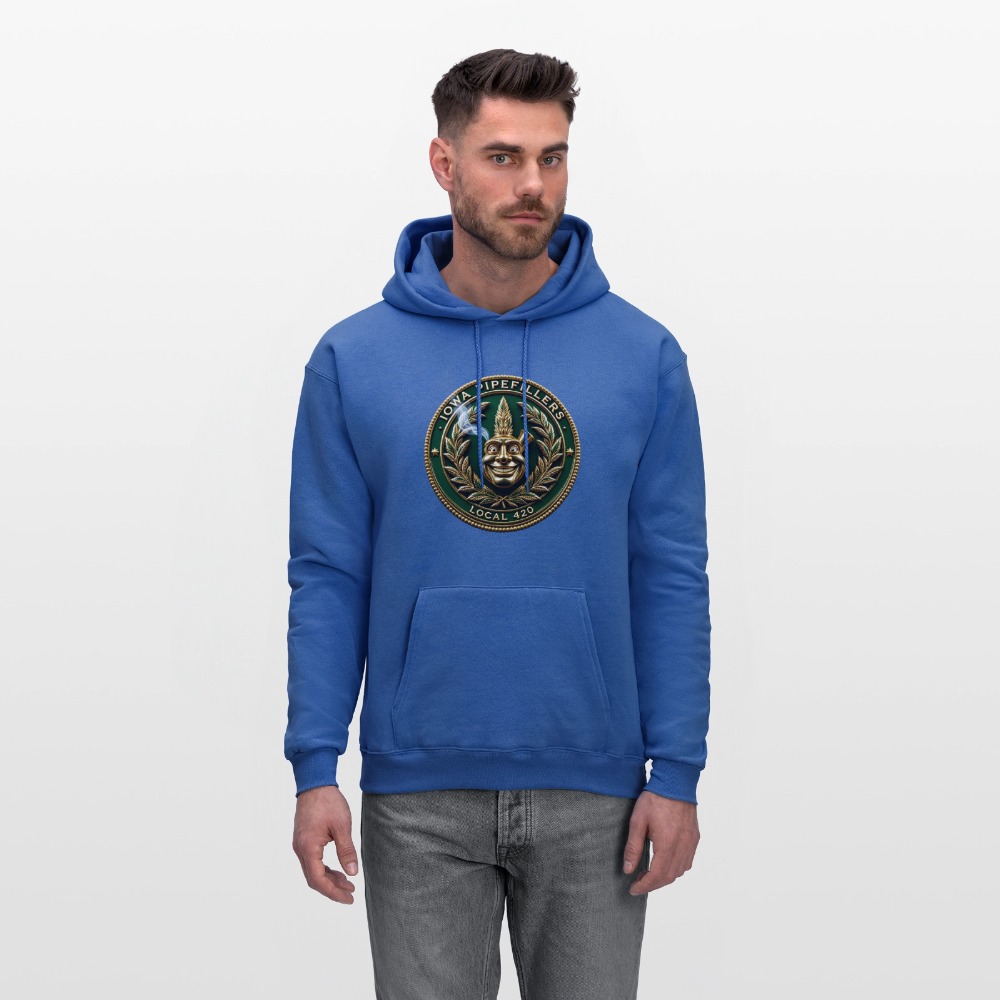 IOWA PIPEFILLERS LOCAL 420 Men's Hoodie - royal blue