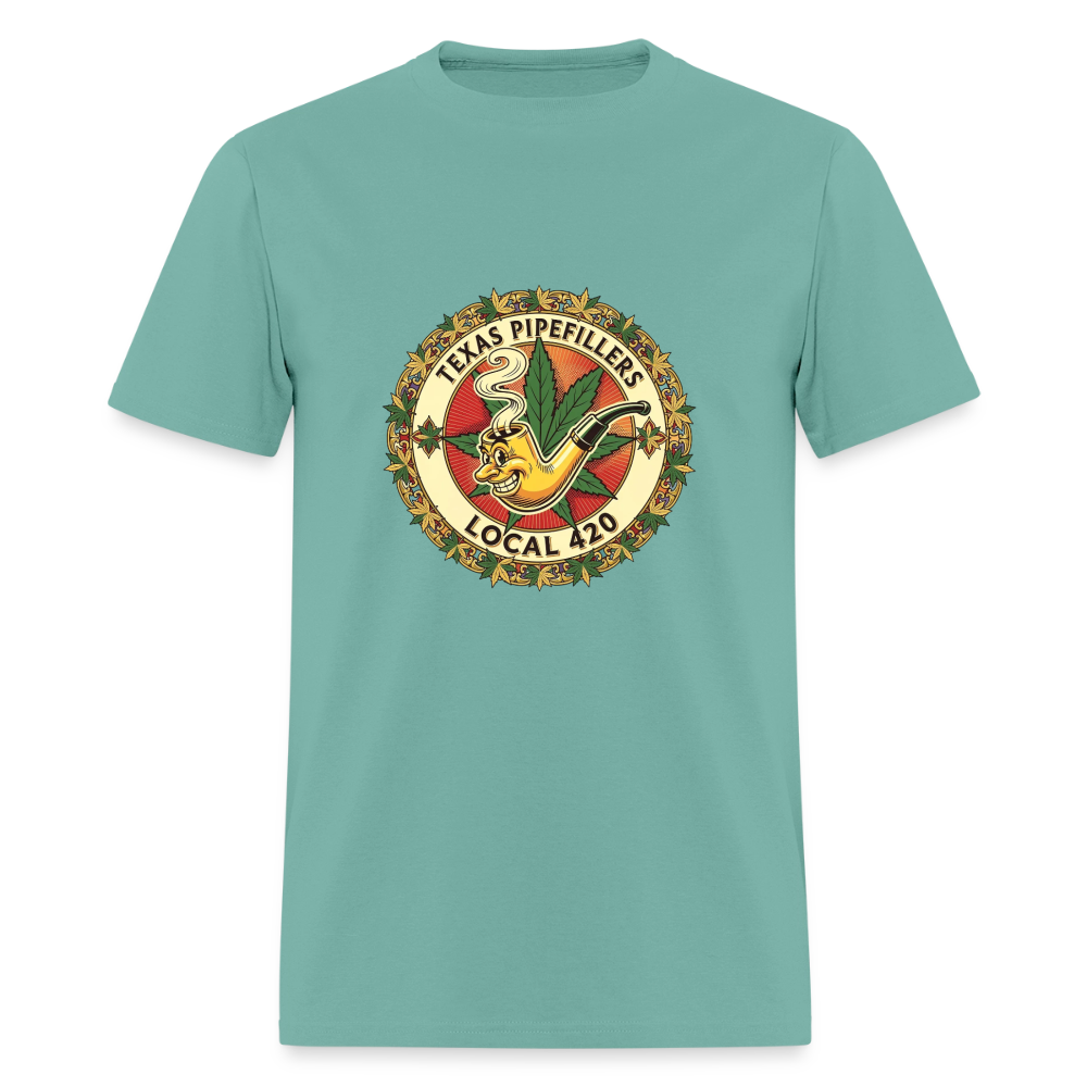 TEXAS PIPEFILLERS LOCAL 420 Men's T-Shirt - aquatic