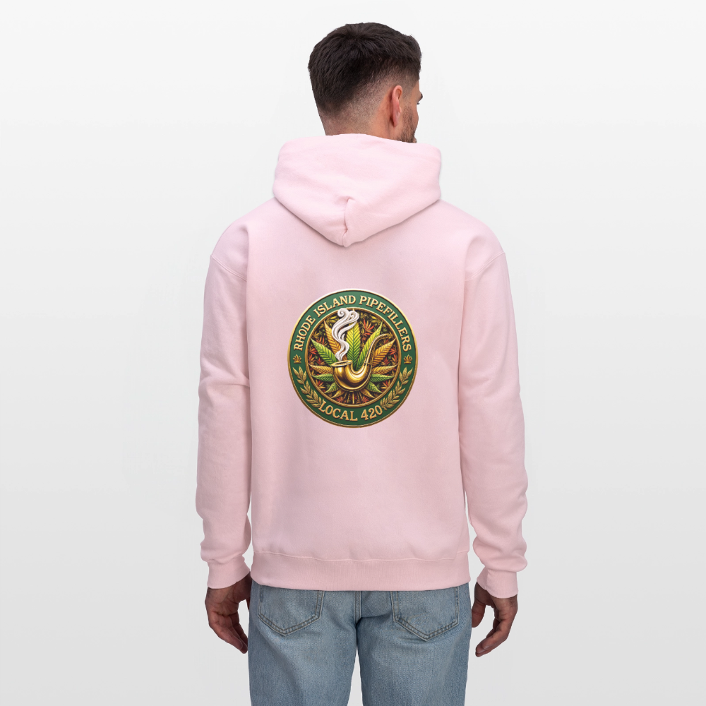 RHODE ISLAND PIPEFILLERS LOCAL 420 F/B DESIGNS Men's Hoodie - pale pink