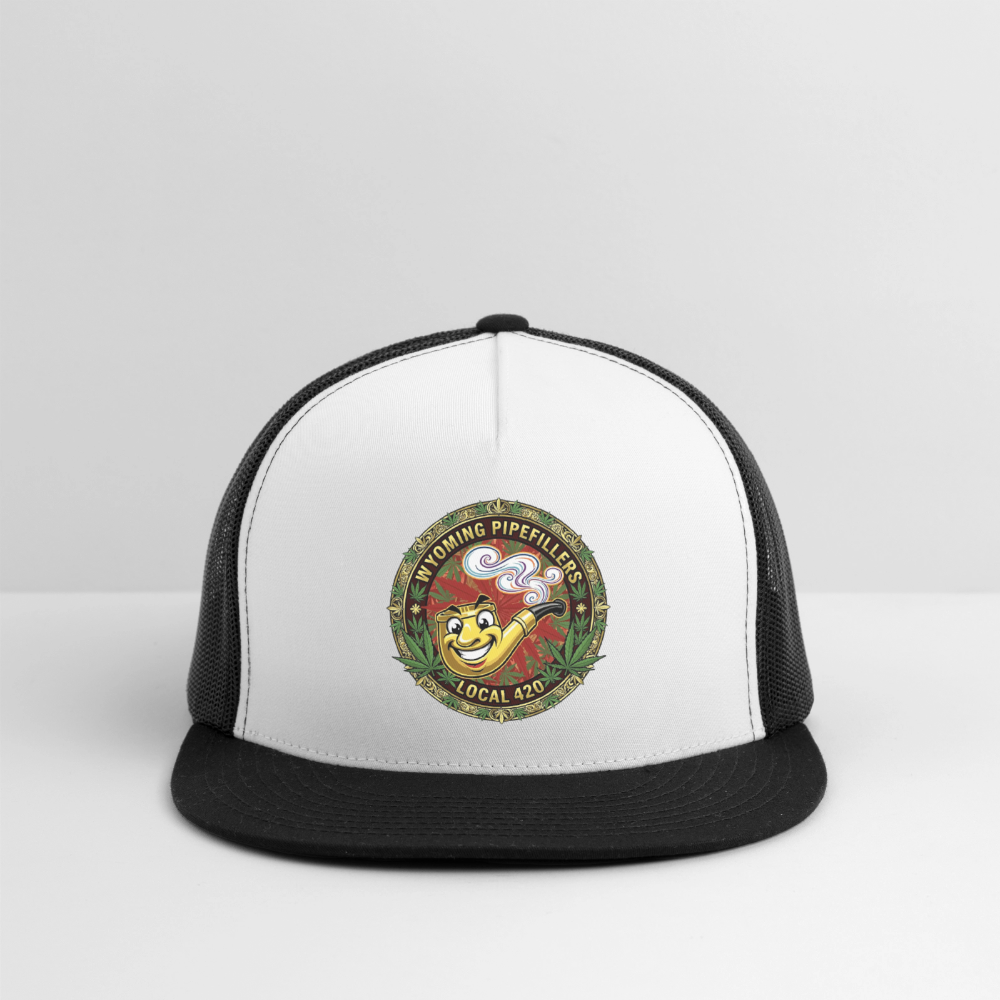 WYOMING PIPEFILLERS LOCAL 420 Trucker Hat - white/black