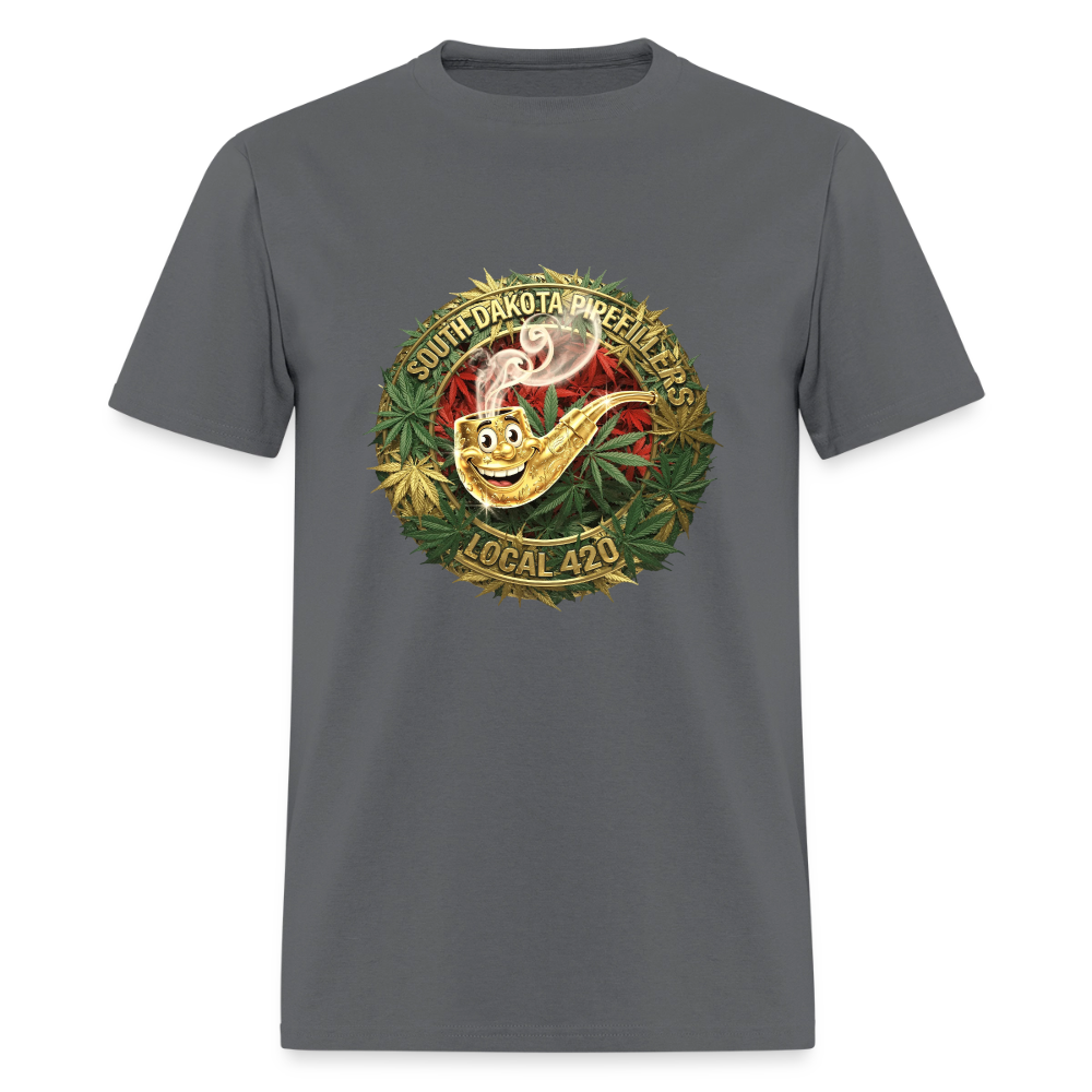 SOUTH DAKOTA PIPEFILLERS LOCAL 420 Men's T-Shirt - charcoal