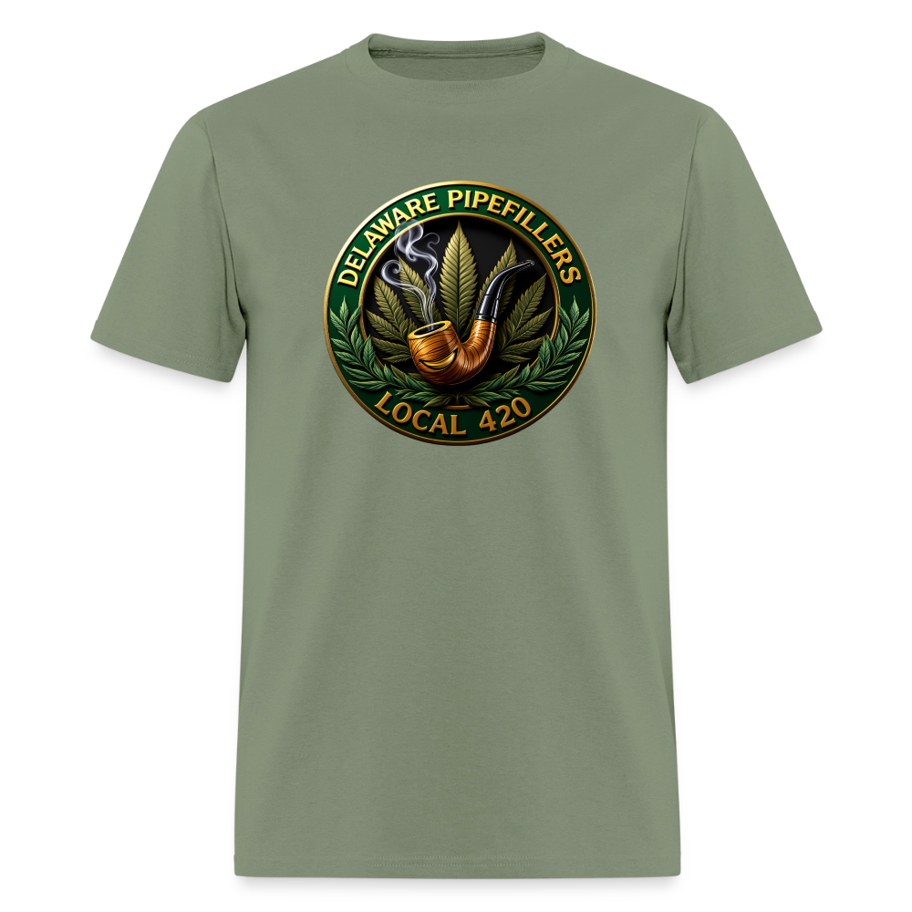 DELAWARE  PIPEFILLERS LOCAL 420 F/B DESIGN Men's T-Shirt - military green